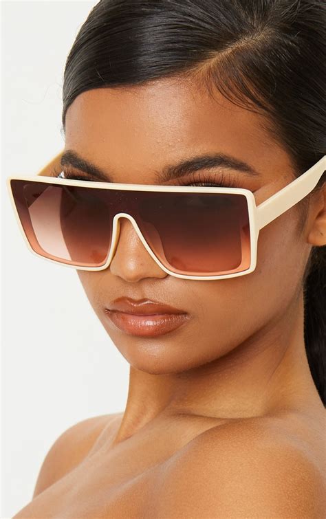 oversized square flat top sunglasses